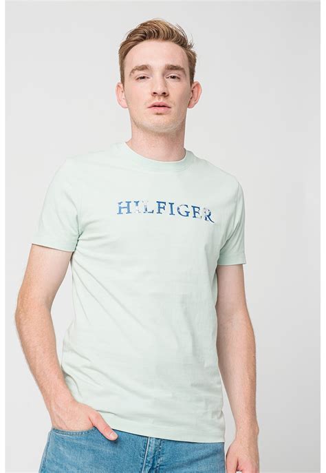 Тениска с органичен памук с бродирано лого Tommy Hilfiger