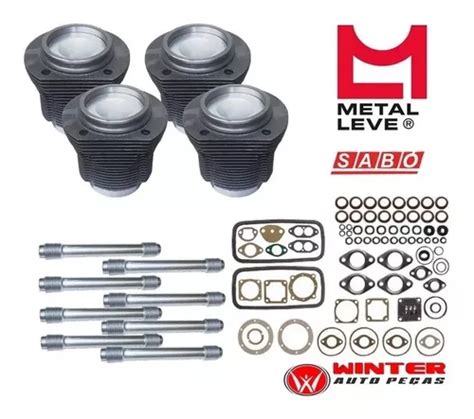 Kit Motor Fusca Jogo Junta Capa Tucho Metal Leve