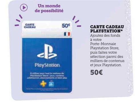 Promo Carte Cadeau Playstation Chez Hyper U Icatalogue Fr