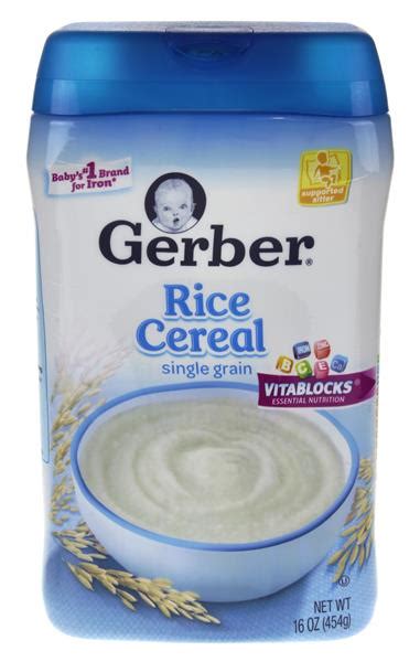 Gerber Rice Cereal Single Grain Hy Vee Aisles Online Grocery Shopping