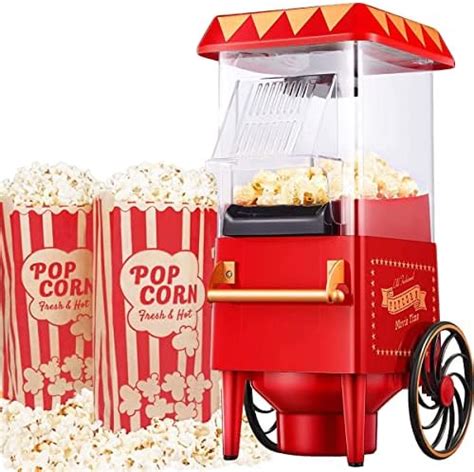 Cozeemax Popcorn Maker 1200W Hot Air Popper Machine Healthy Fat Free