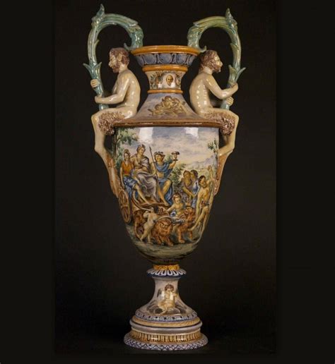 Vase Italien Faience Maill E Polychrome Style Renaissance Italie