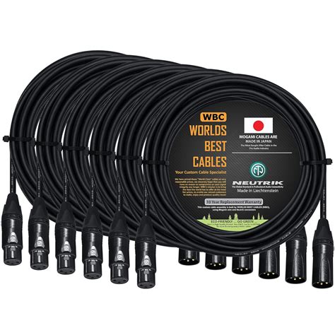 Amazon WORLDS BEST CABLES 6 Units 25 Foot Balanced Microphone