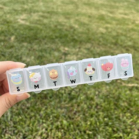 BT21 Sweetie Container Stationary 7 Day Pill Container Etsy