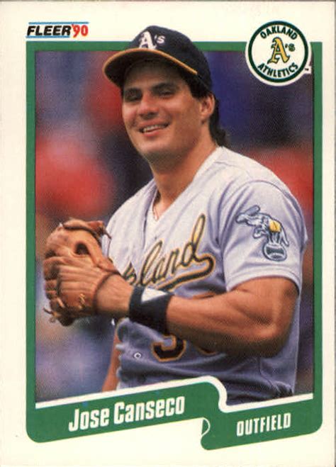 1990 Fleer Oakland Athletics Baseball Card 3 Jose Canseco EBay