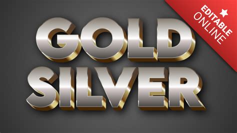 Gold And Silver D Text Text Effect Generator Textstudio D