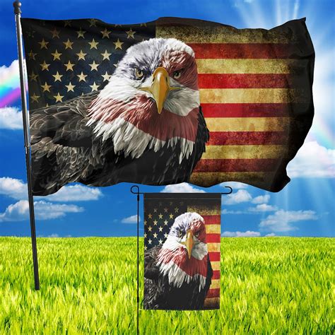 American Eagle Holding Flag