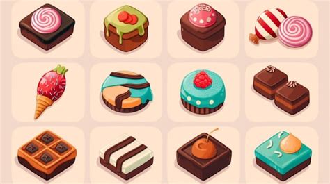 Premium Vector | A collection of different desserts including cakes and ...