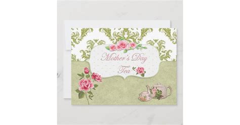 Mother S Day Tea Invitation Zazzle