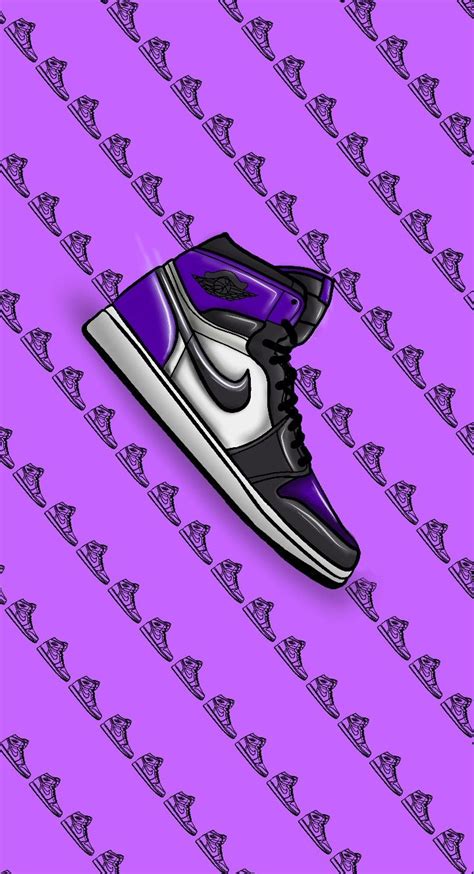 Air Jordan 1 Court Purple Wallpaper Purple Jordan Aesthetic Sneakers Wallpaper Sneakers