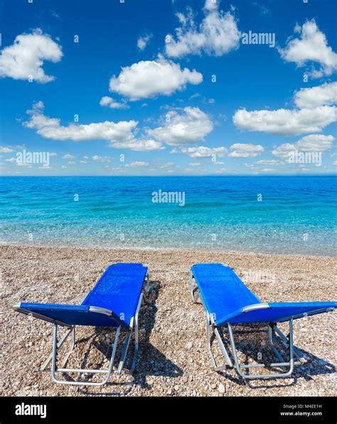 Summer Morning Beach Stock Photo Alamy