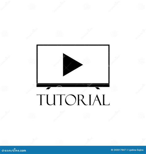 Icono De Tutorial Aislado En Fondo Blanco Ilustración del Vector - Ilustración de estudio ...