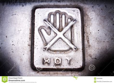 Do Not Touch Sing It S Very Hot Stock Photo Image Of Human Stop 56050688