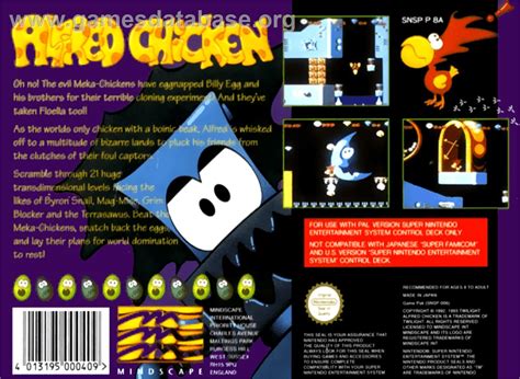 Super Alfred Chicken - Nintendo SNES - Artwork - Box Back