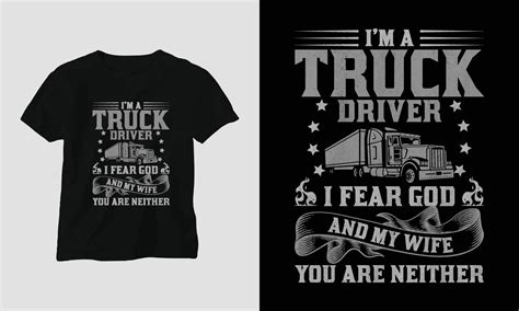 Truck Driver T Shirt Design Vintage Style With Truck And Flag 13159685