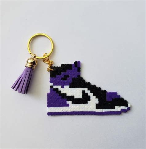 Nike Air Jordan Keychain Hama Bead Perler Bead Pixel Art Art