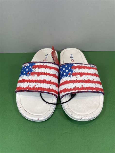 Hey Dude Womens Size 11 Slides Sandals Peggy Flag Patriotic Usa Comfort Slip On Ebay