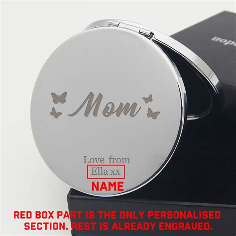 Personalised Mirror Laser Engraved Compact Mirror With Etsy UK