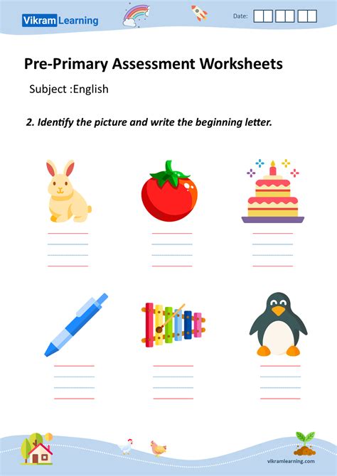 Download Pre Primary 2 Assessment Worksheets Ukg English Worksheets