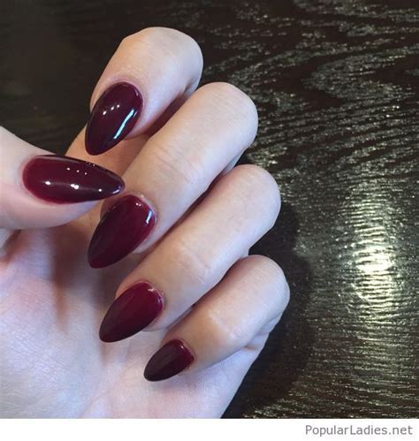 Wine Gel Nails Perfect For This Fall Wine Nails Almond Acrylic Nails