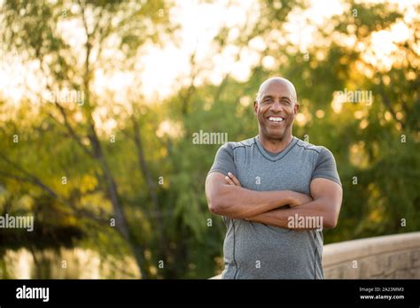 Portrait Of A Fit Mature African American Man Stock Photo Alamy