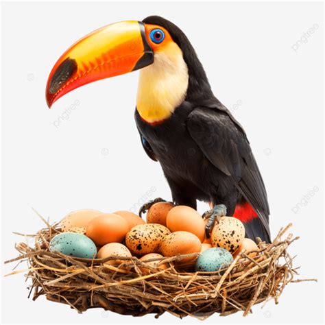 Tropical Toucan With Eggs In Nest, Tropical Toucan, Eggs, Nest PNG ...