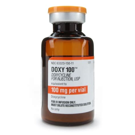 Doxycycline Hyclate, IV Lyophilized, 100mg/Vial, PFV, 10 Vials/Tray ...