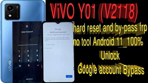 Vivo Y V Hard Reset And Bypass Frp No Tool Android Google