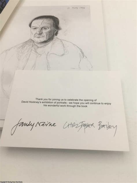 David Hockney Portraits Signed By Hockney Sarah Howgate First Edition