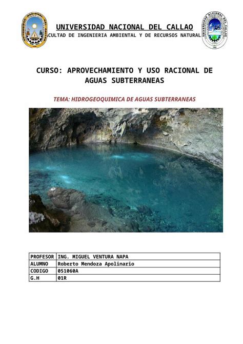 Docx Hidrogeoquimica Aguas Subterraneas Dokumentips