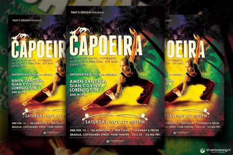 Capoeira Flyer Template Flyer Template Flyer Capoeira