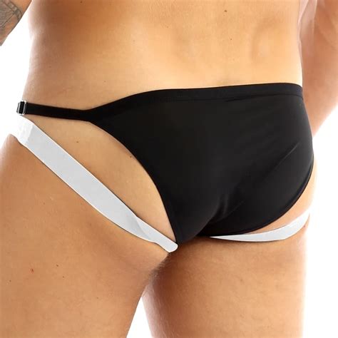 In Stock M Xxl Mens Mesh See Through Stretchy Open Back Jockstrap Bikini G String Thong