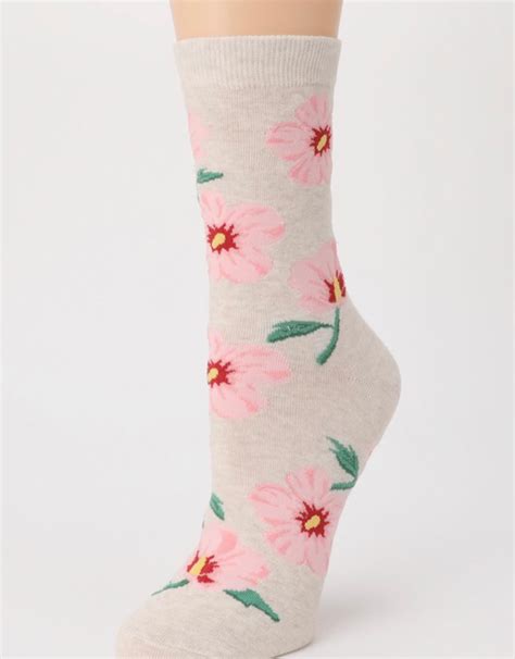 Flower Socks Floral Socks T For Her Womens Fashion Etsy