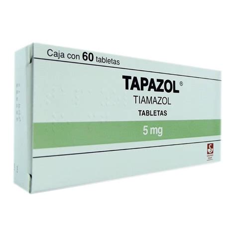 Tapazol 5 Mg Tabletas 60 Pzas Walmart