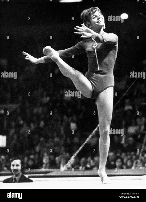 Gymnast Olga Korbut performs in competition Stock Photo - Alamy