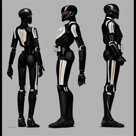 A Black Stormtrooper Cyborg Weta Digital Character Stable Diffusion