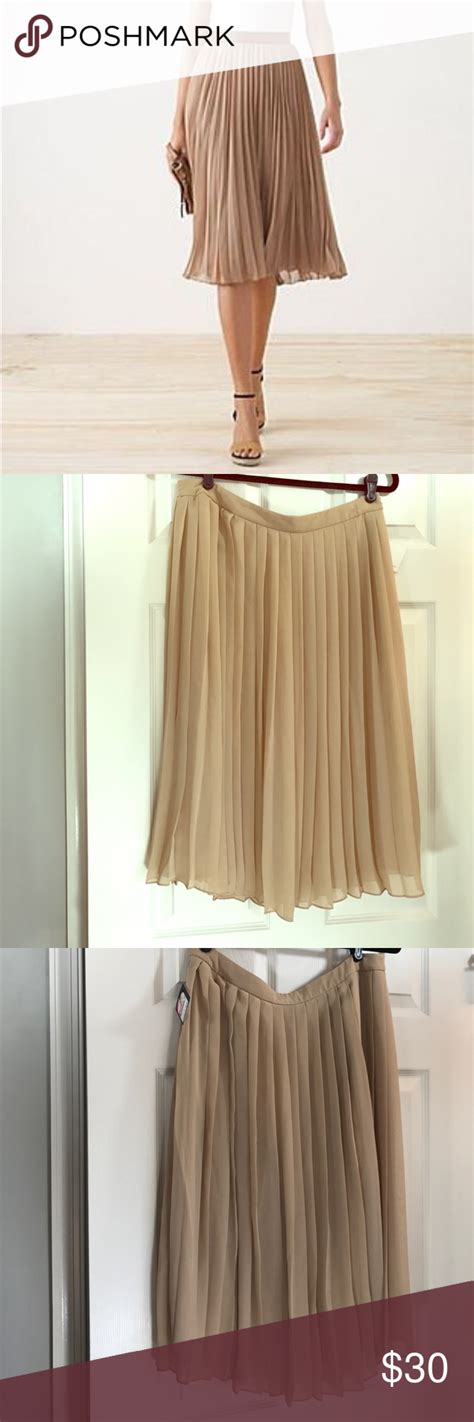 Tan Pleated Skirt Skirts Pleated Skirt Casual Dresses