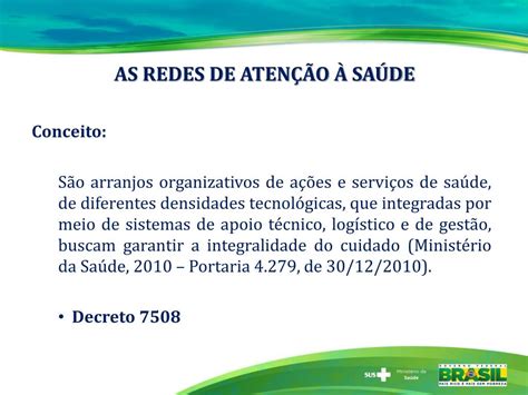 PPT AS REDES DE ATENÇÃO À SAÚDE escolhas para a integralidade e