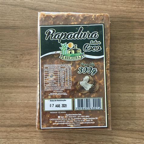 Rapadura Sabor Coco 300g Brejeira BR Mercato Verde Loja De