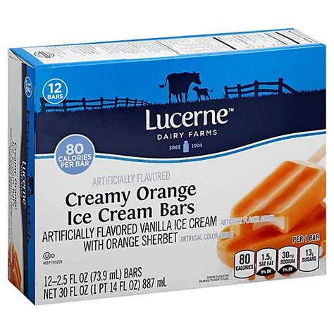 Signature Selectlucerne Ice Cream Bars Creamy Orange 12 25 Fl Oz