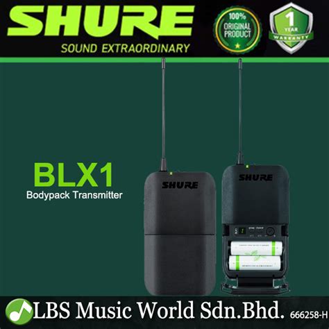 Shure Blx1 Wireless Mic Bodypack Transmitter For Blx Microphone Systems