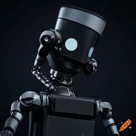 Black And Gray Robot With A Screen On Top On Craiyon