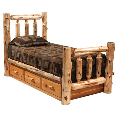 Fireside Lodge Traditional Cedar Log Bed