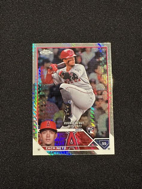 2023 Topps Chrome Update Zach Neto Prism Refractor Rookie Debut RC