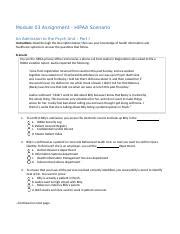 Him Mod Assignment Hipaa Scenario Docx Module