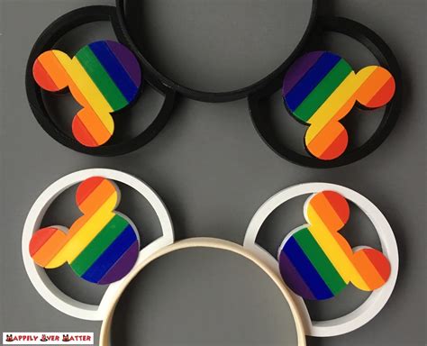 Rainbow Mickey D Printed Gay Pride Lgbtq Mickey Mouse Ears Illusionears Headband Etsy