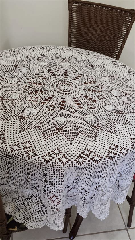 Toca Do Tricot E Crochet Toalha De Mesa Redonda Em Crochet