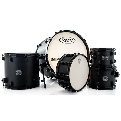 Bateria Rmv Fibertech Silky Black Pratos Baquetas E