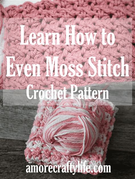 Even Moss Stitch Crochet Pattern Tutorial Photo Tutorial And Video A