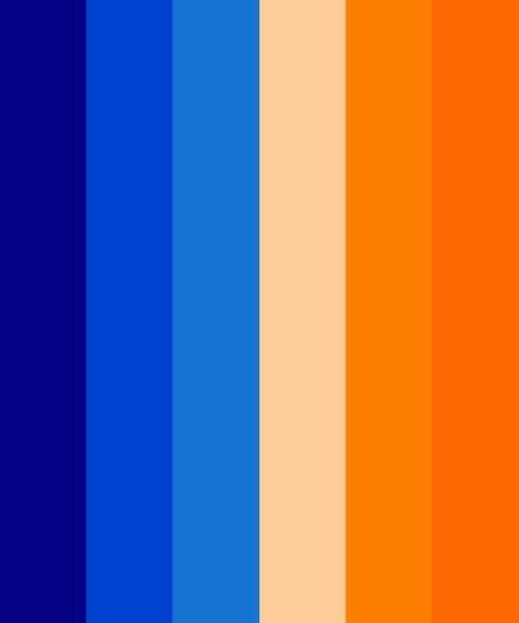 Blue Orange Colour Palette